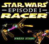 Star Wars Episode I Racer title screen for GameBoy Color